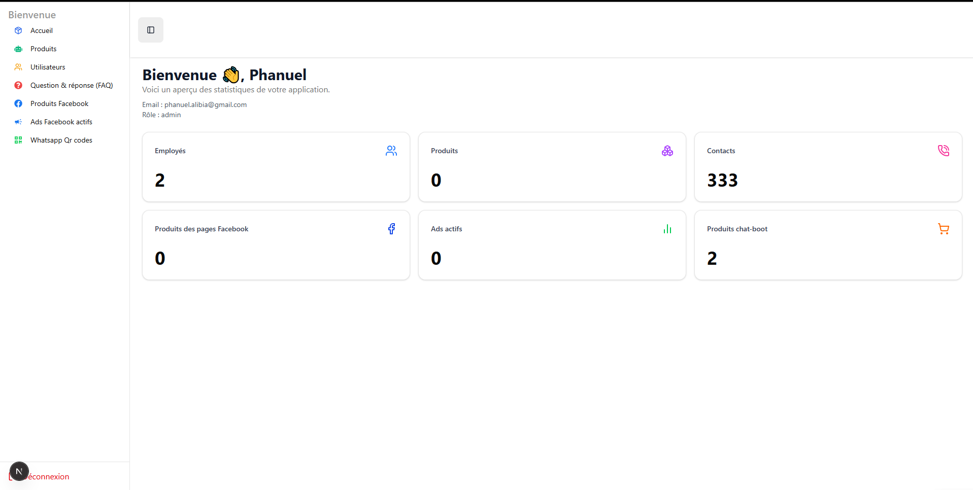 Plateforme Web & Mobile d’Automatisation Facebook → WhatsApp